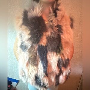 Bcbg Maxazria Multicolor Faux Fur Vest